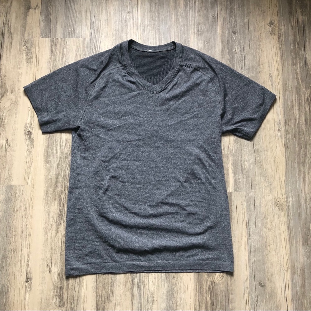Lululemon Gray Metal Vent Workout Shirt